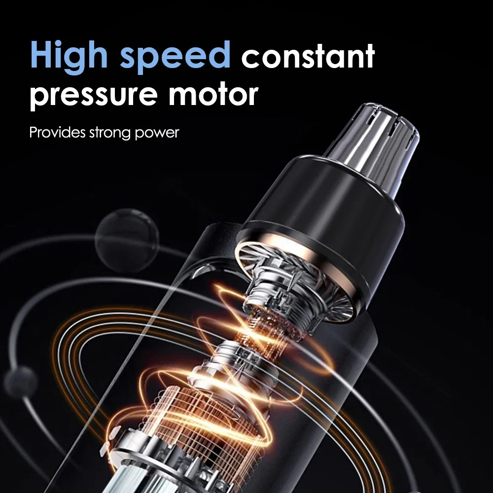 ماكينة قص شعر الأنف للرجال قابلة لإعادة الشحن عبر USB احترافية غير مؤلمة محمولة ماكينة قص شعر الحواجب والأذن والأنف