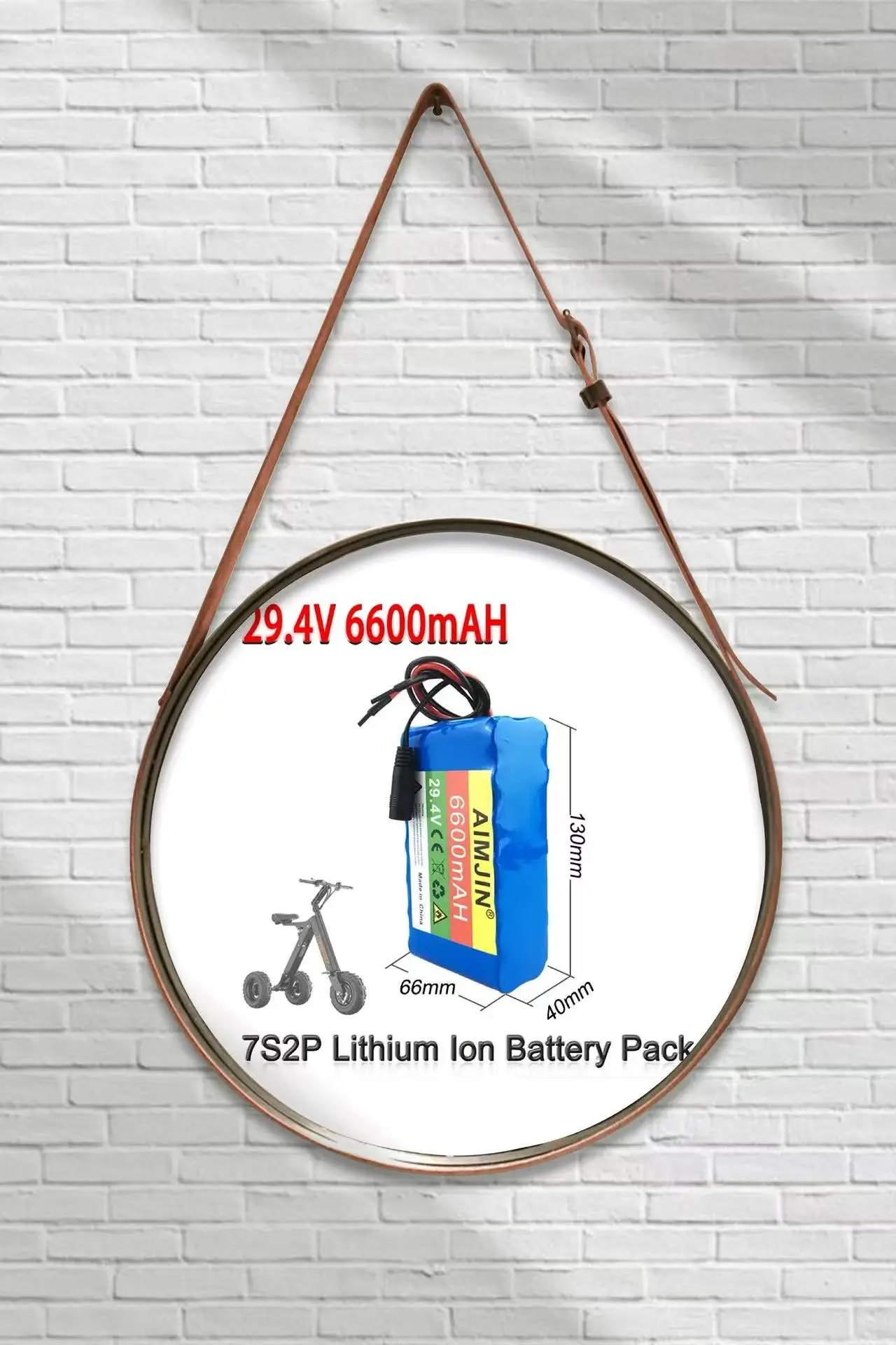 

7S2P 29.4V 6600mAh 18650 Lithium-ion Battery Pack with 15A BMS for All 29.4V Motor Equipment