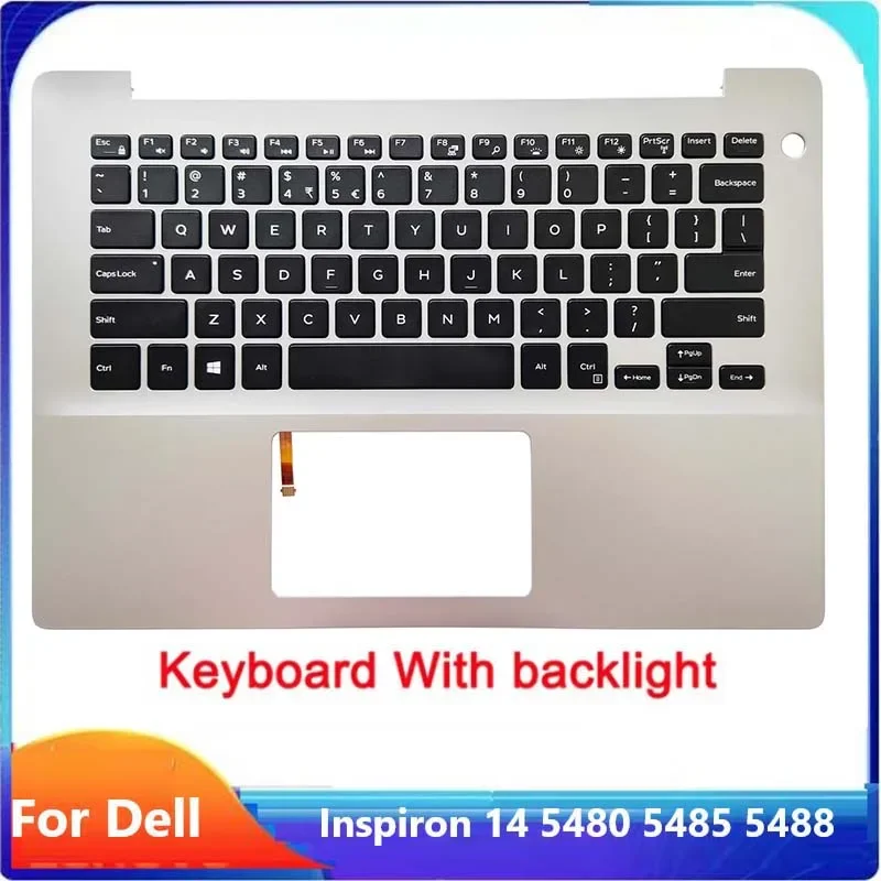 MEIRROW            New/org for Dell inspiron 14 5480 5485 5488 Palmrest US keyboard upper cover 030PJW 0HPJ5Y 0DNF8W Backlight