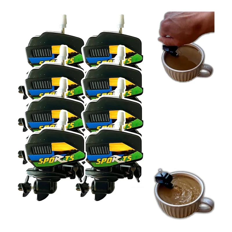 Boat Motor Coffee Stirrer - Wind Up Mini Boat Motor Coffee Mixer For Cups, Propeller Coffee Stirrer(Stickers Random)