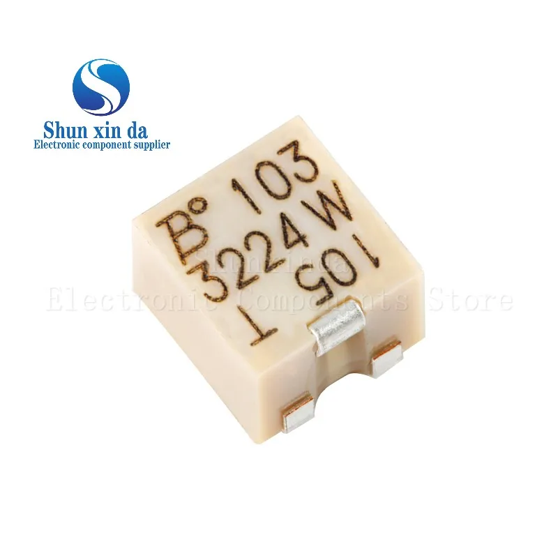 5PCS Adjustable resistance 3224W SMD Precision Trimmer Potentiometer 100R 200R 500R 1K 2K 5K 10K 20K 50K 100K 200K 500K 1M 103