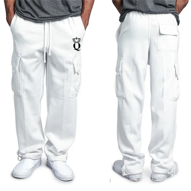 Men's Tactical Pants Fitness Men's Loose Straight Pants Summer Casual Men's Sweatpants Workwear Pants Jogging Casual Pants