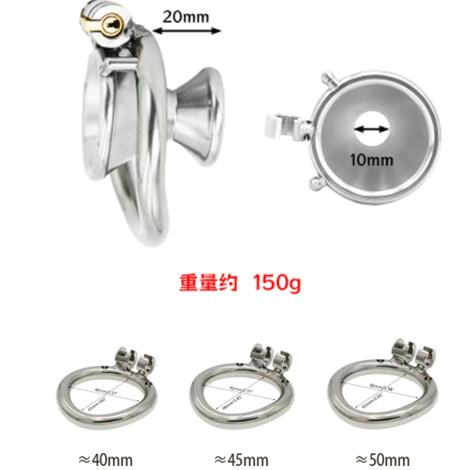 Stainless Steel Erotic Toys Inverted Chastity Cages BDSM Glans Piercing Chastity Device BDSM Play Toys Lock Belt - view 5