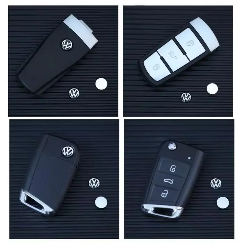 Car Key Sticker Auto Control Keychain Emblem Accessories For Volkswagen VW Rline R GTI Golf Polo Passat Magotan Tiguan Jetta CC