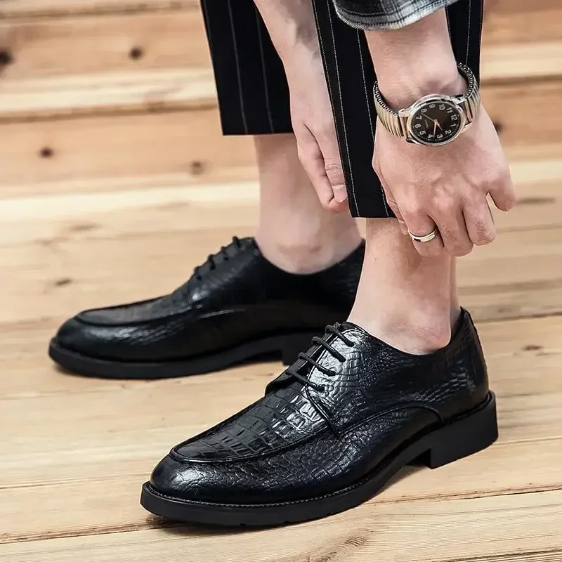 

Formal Leather Shoes Men's Wedding Bridegroom Men's Shoes Business British Style Men's Party Work Brogue