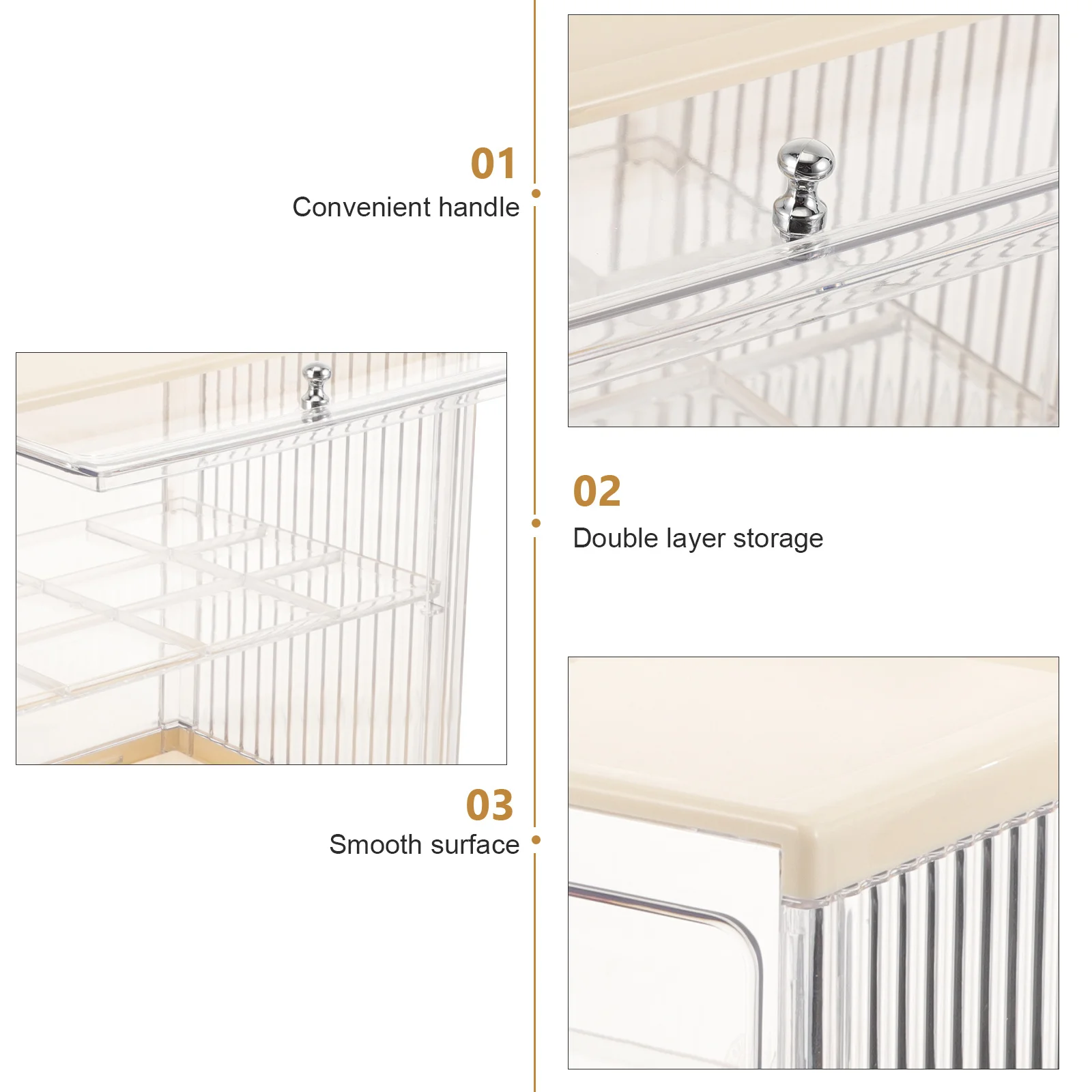 

Kitchen Clear Bread Box Double Layer Plastic Bread Container for Countertop Storage and Organization Kitchen Organizer