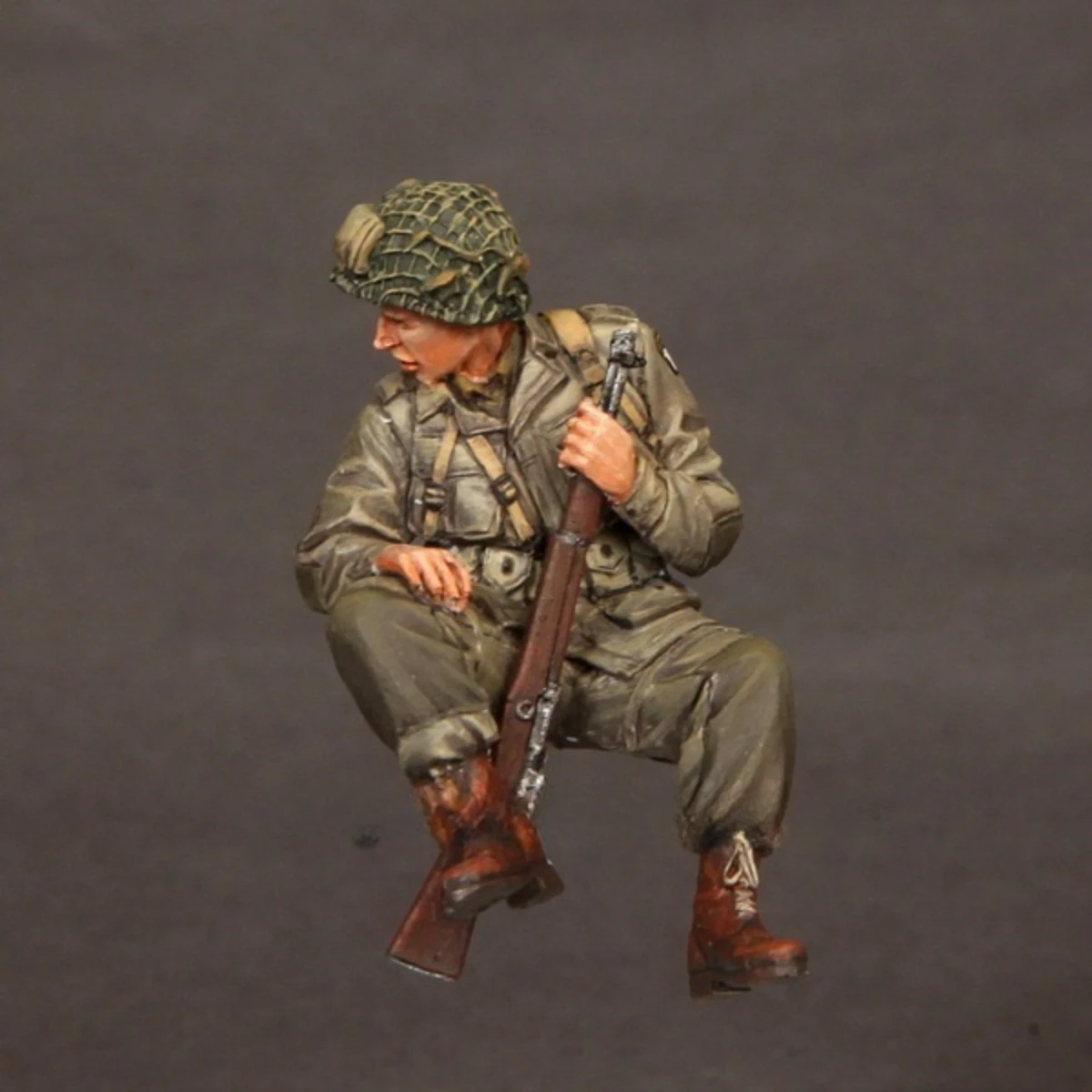 Kit de figurines en résine non peintes, thème militaire, parachutiste américain, modèle GK non assemblé et non peint, 1/35
