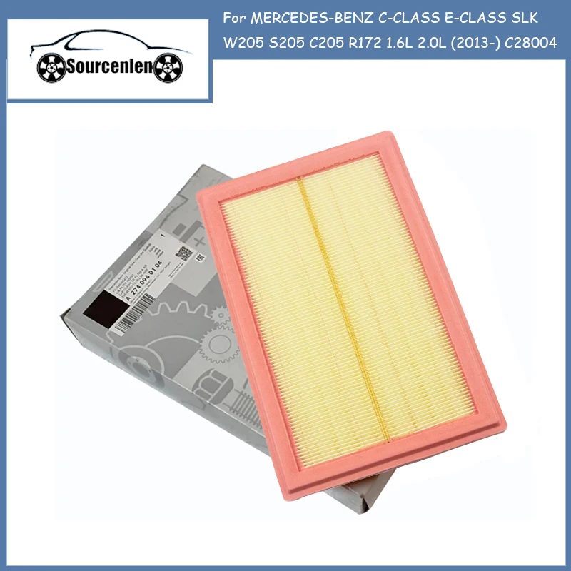 

Car Engine Air Filter for MERCEDES-BENZ C-CLASS E-CLASS SLK W205 S205 C205 R172 1.6L 2.0L (2013-) C28004 2740940104