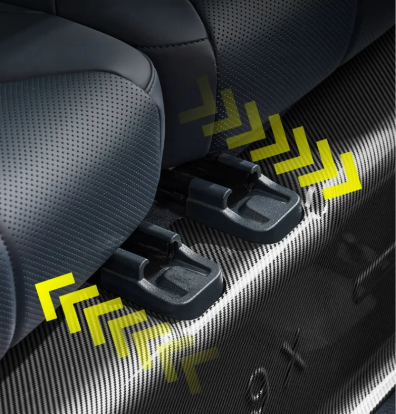 Car Third Row Seat Lower Anti Kick Plate Fit for ZEEKR 9X‌ 2026 Modified Carbon Fiber Pattern Full Coverage Protective Board