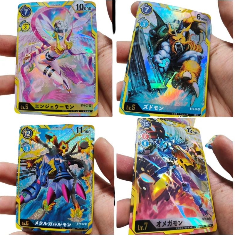 9 Sheet Flash Card Angewomon War Greymon Metal Garurumon Dtcg Digimon Adventure Diy Anime Collection Action Toy Figures Gifts