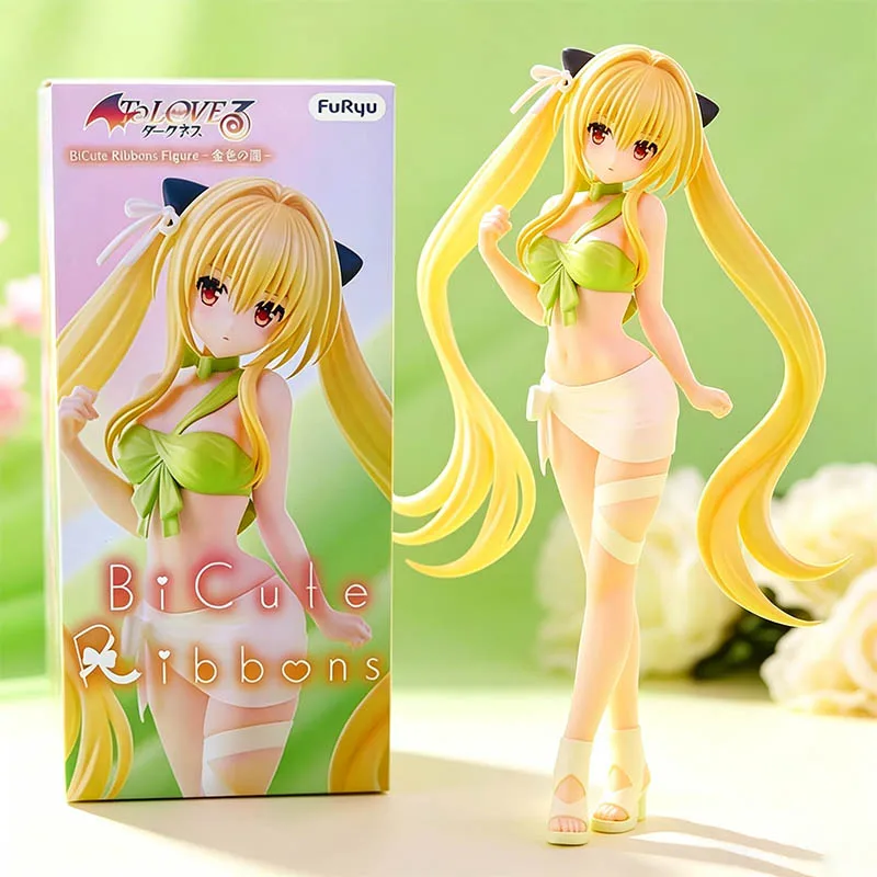 FuRyu BiCute Ribbons Golden Darkness To LOVE-Ru Darkness Anime Figure Prize Figure Character Gift For Fans Original Color Box