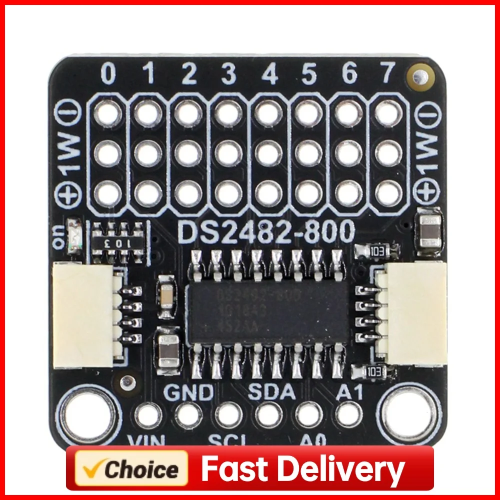 DS2482S-800 I2C 1-Wire Adapter Module 8-Channel STEMMA QT Qwiic 3.0V-5.5V for CircuitPython
