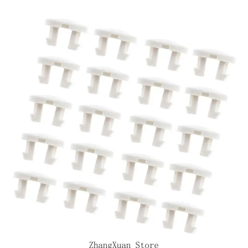 Kunststoff-Unterschienenknopf, weißer Klebeband-Verriegelungsstopfen für horizontale Jalousien, Bodenschienen, Reparaturteile – Detail 4
