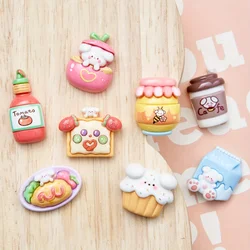8-Piece Set Of Creative Fridge Magnets - Cute Cartoon Designs, Durable Abs Resin, Perfect For Kitchen & Office Decor