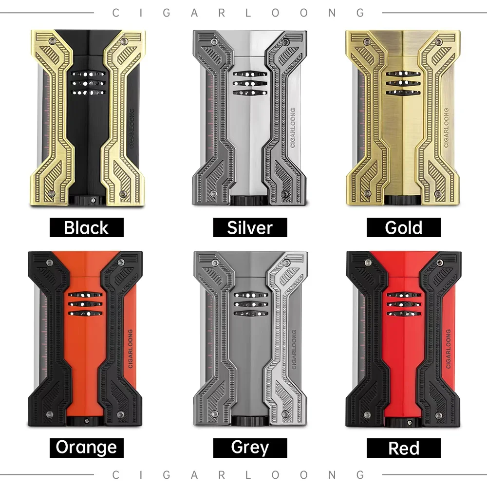 

Portable Windproof Direct Charging Cigar Lighter Alloy High Temperature Flame Nozzle Lighter Exquisite Gift Box Packagin CB-25B1