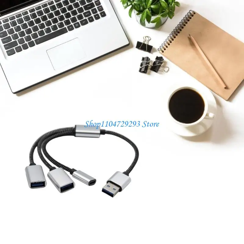 Cavo splitter USB 2.0 Y2GD con porta femmina 2xusb e tipo C per dati alimentazione