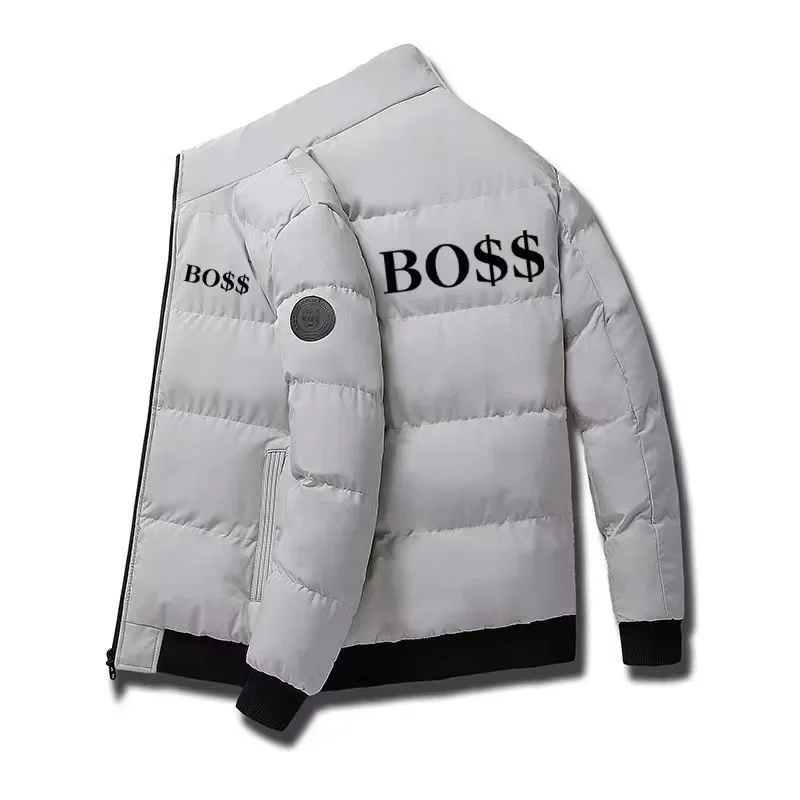 2022 Winter short tiger-head embroidered cotton jacket, Korean-style fashionable thickened down coat, men's jacket, youth