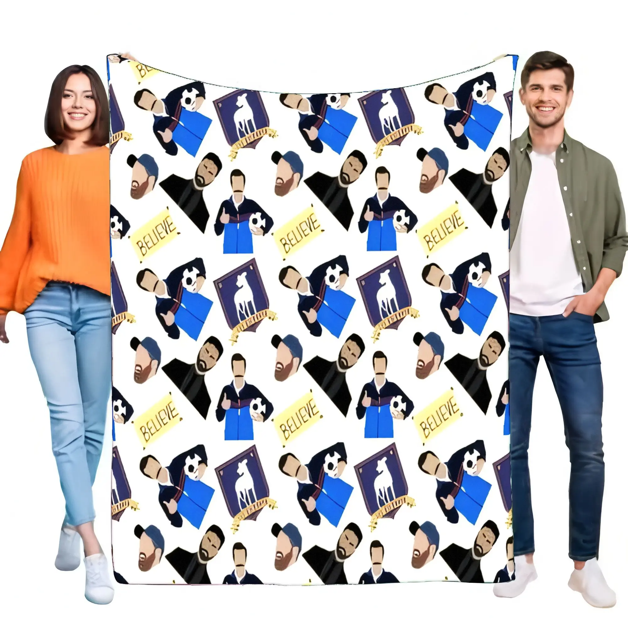 Custom Sports-Themed Blanket Cozy Soft Throw for Home or Travel Perfect Gift for Fans and Players Lightweight Design for All Sea