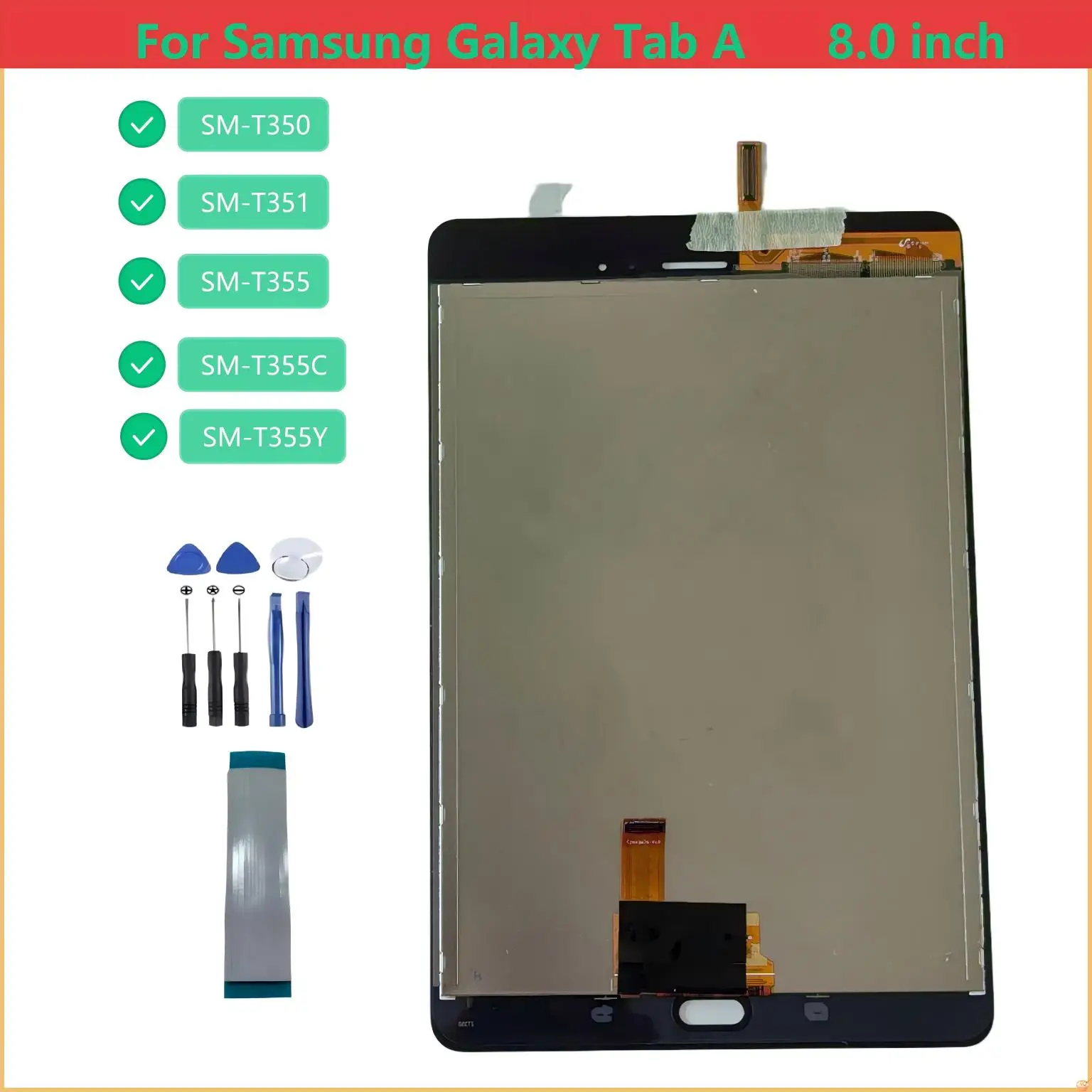 Pantalla LCD Táctil Digitalizadora de Cristal A+ para Samsung Galaxy Tab A 8.0 T350 T355Y SM-T350 SM-T351 SM-T355 SM-T355C