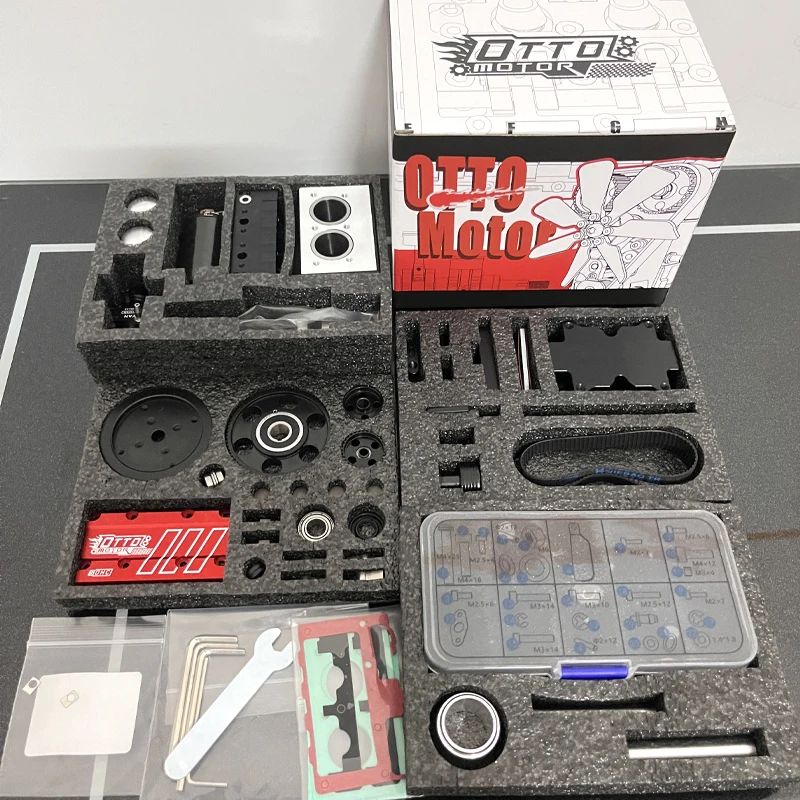 TOYAN FS L200AC Nitro Twin Engine Model Kit 7cc Inline Twin Four Stroke Air Cooled Red Engine Model Kit view 4