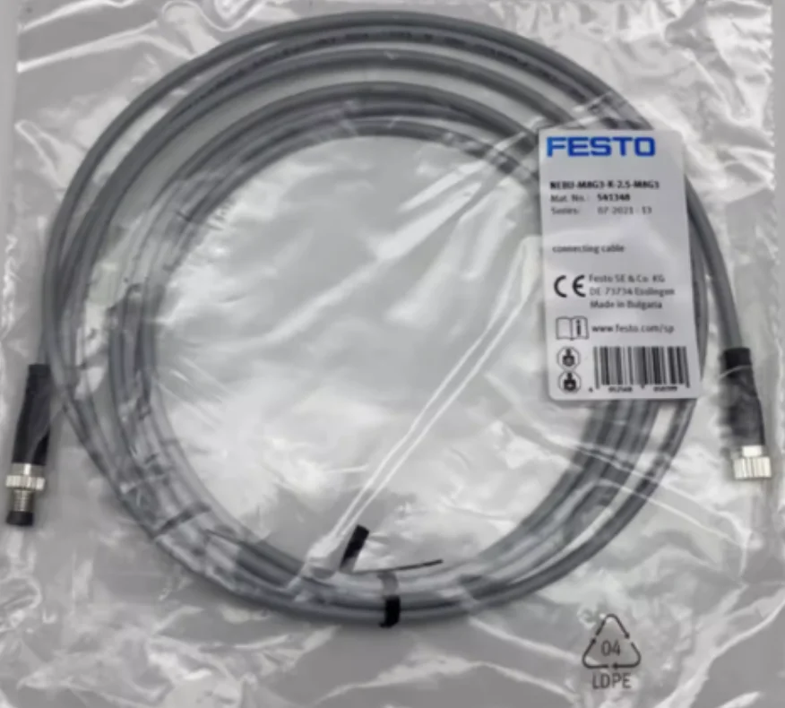 

2PCS New original FESTO Connection cable NEBU-M8G3-K-2.5-M8G3 541348