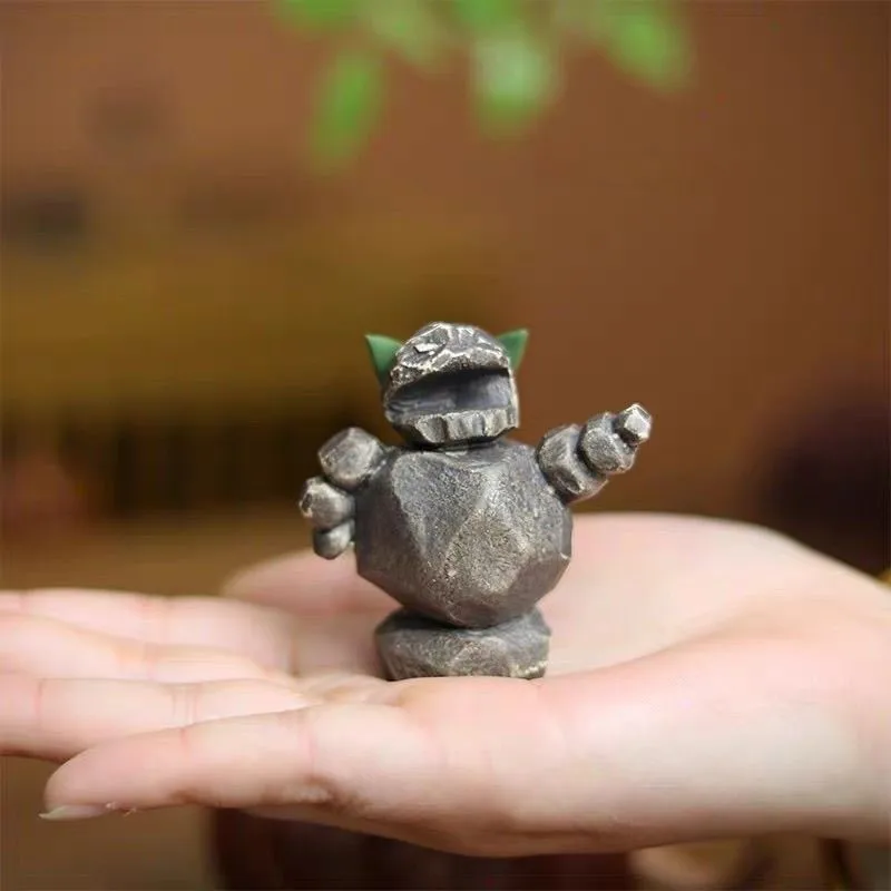 Yixing Boutique Purple Clay Creative Stone Crafts Houshold Tea Pet Handmade Cute Mini Stone Decoration Ornament Landscape ZI946