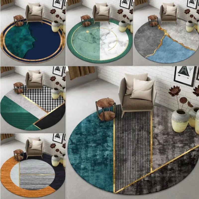 Modern Minimalist Circular Carpet Bedroom Living Room Coffee Table Carpet Hanging Basket Computer Chair Swivel Chair Floor Mat