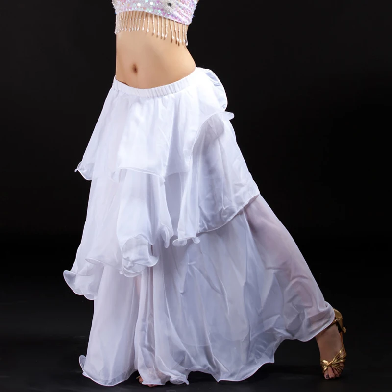 

Women Belly Dance Skirts Chiffon Voile Swing Skirt Lady Performance Costume Indian Dancer Long Skirts Oriental Belly Dance Skirt