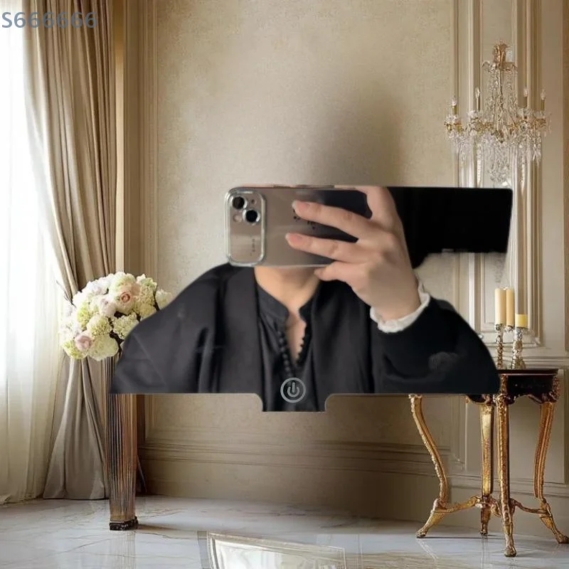 مرآة الزينة التلقائية القابلة للتعديل مع شاشة LED؛ مرآة مكياج حاجب الشمس للسيارة التي يتم التحكم فيها باللمس؛ تتضمن شاحن #4