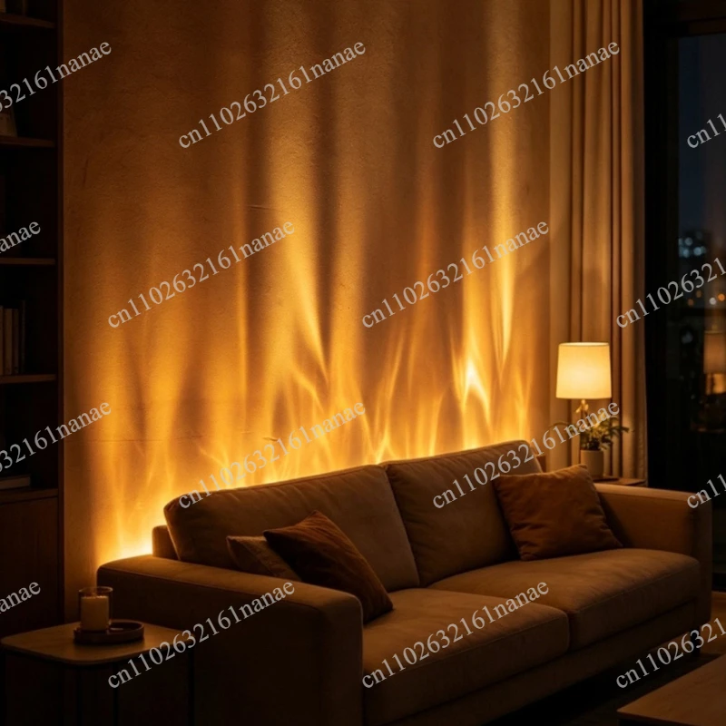 3D dynamic water wave LED wall washer, bar living room indoor environment projection light, commercial background decoration