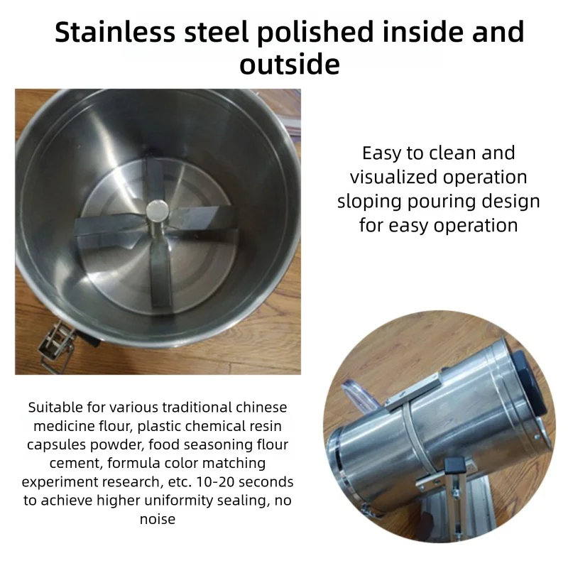 Powder Granule Mixer Desktop Mixing Machine Powder Fish Bait Feed Plastic Dye Homogenizer Desktop Level Mixer Mixing Tools