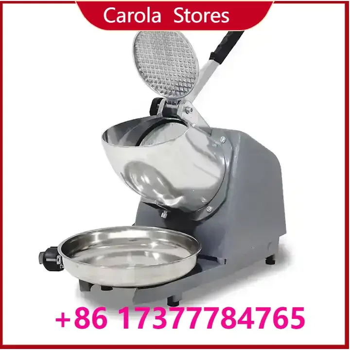 High Stainless Steel Ice Crusher Commercial Snow Cone Shaver Machine for Cold Drink Shop &  Shaved Ice Making