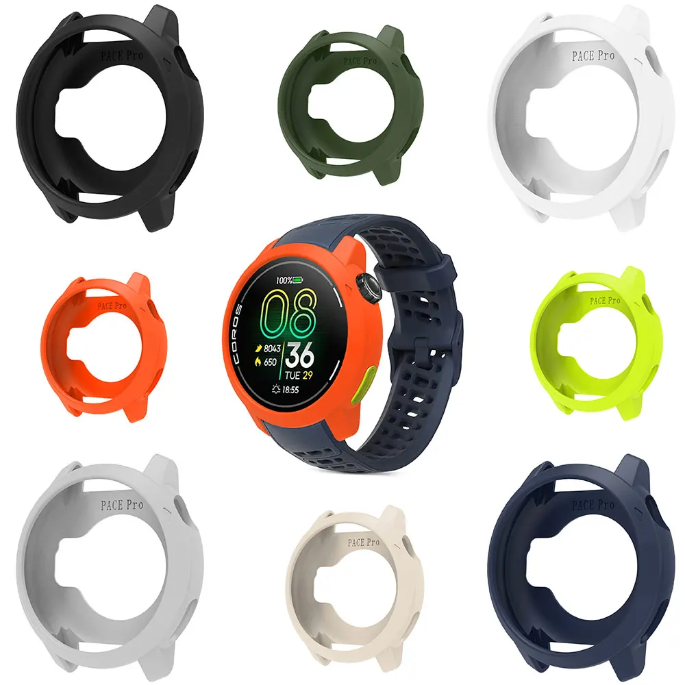 Защитный чехол для экрана для умных часов COROS PACE Pro, мягкий силиконовый защитный бампер из ТПУ, чехол для аксессуаров COROS PACE Pro Защитный чехол для экрана для умных часов COROS PACE Pro, мягкий силиконовый защитный бампер из ТПУ, чехол для аксессуаров COROS PACE Pro