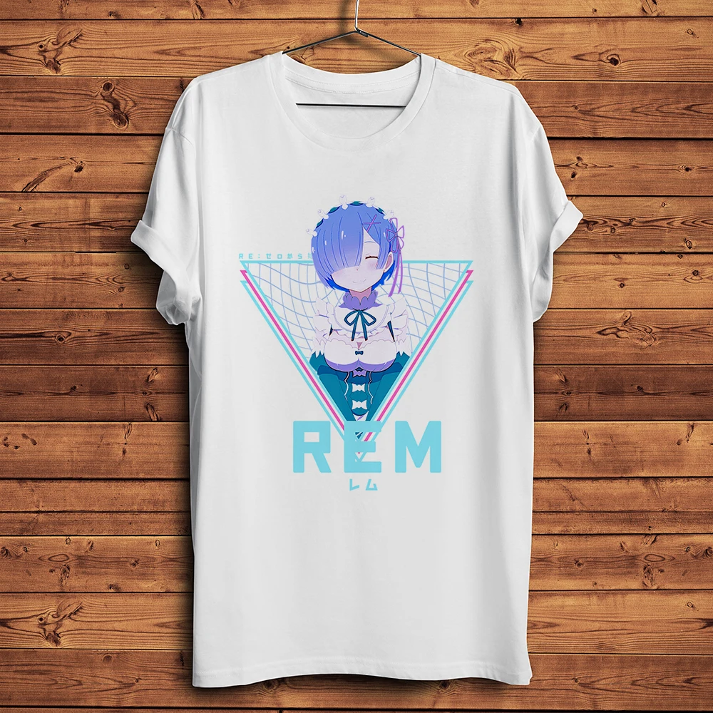 Rezero Kawaii Rem Funny Waifu Anime Tshirt Men New White T Shirt Homme Unisex Otaku Re Life In A Different World From Zero