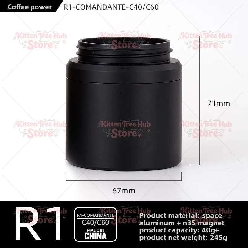 C40C60 hand cranked bean grinder MK4MK3 strong magnetic aluminum alloy powder cup can