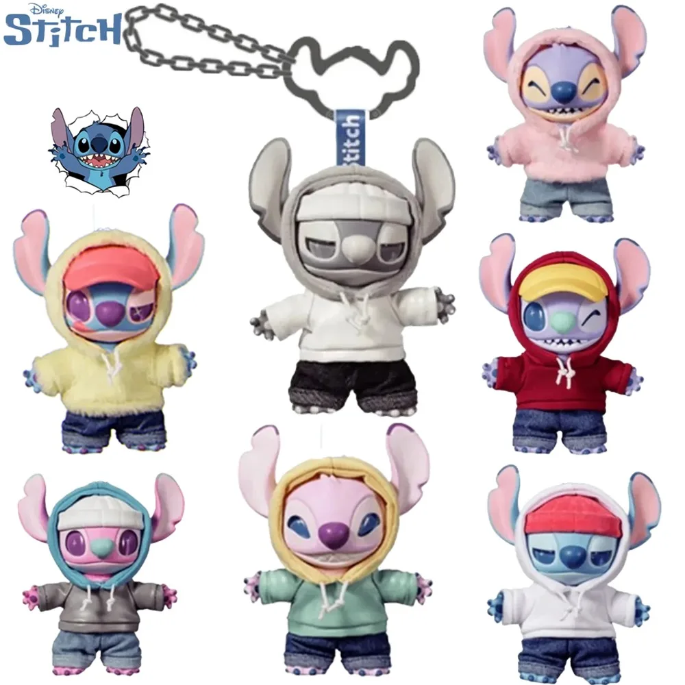 

Disney Stitch Genz Street Blind Box Plush Vinyl Hanging Fashion Game Action Figure Surprise Box Birthday Gift Toy