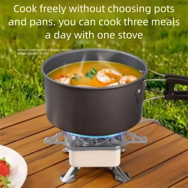 

Outdoor camping stove 4500W, easy to fold and carry, can barbecue, brew tea and boil water