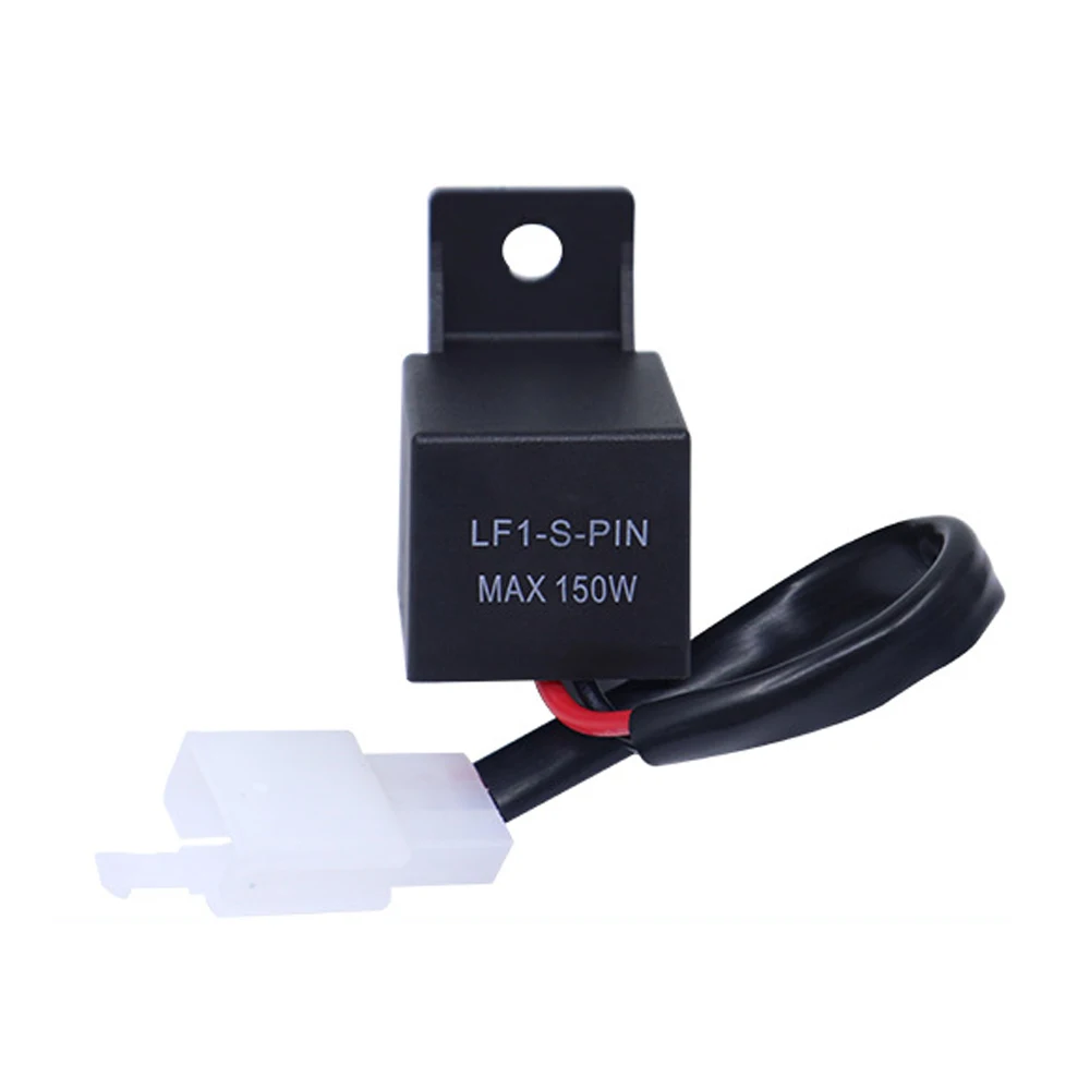 Electronic LED Flasher Relay 12A 2Pin Automobile Motorcycle Motor Turn Signal Bulb Hyper Flash Relay