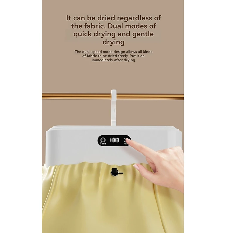 A05G-Foldable Travel Clothes Dryer-Compact Portable Clothes Dryer Featuring PTC Heating& Cover And Manual Operation