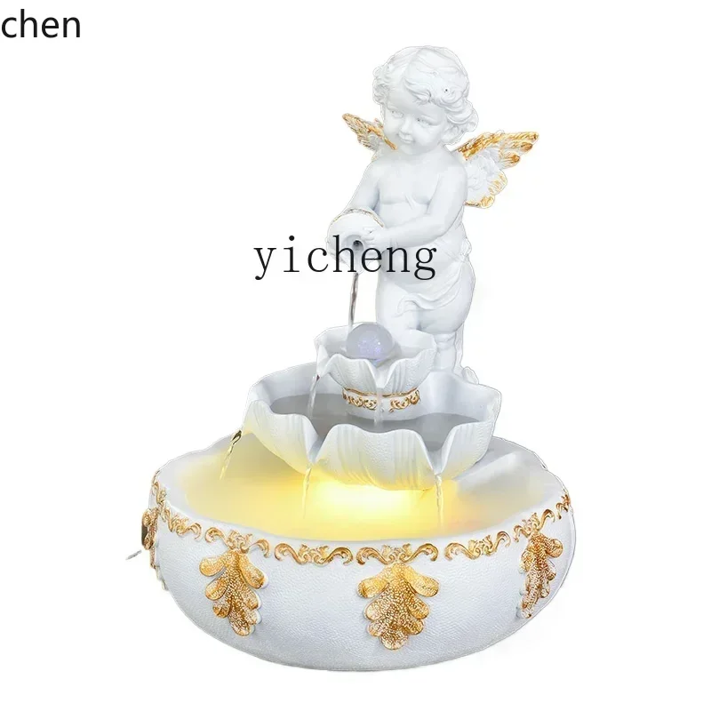YFY  ornament circulation living room humidifier household creative fish tank floor decoration