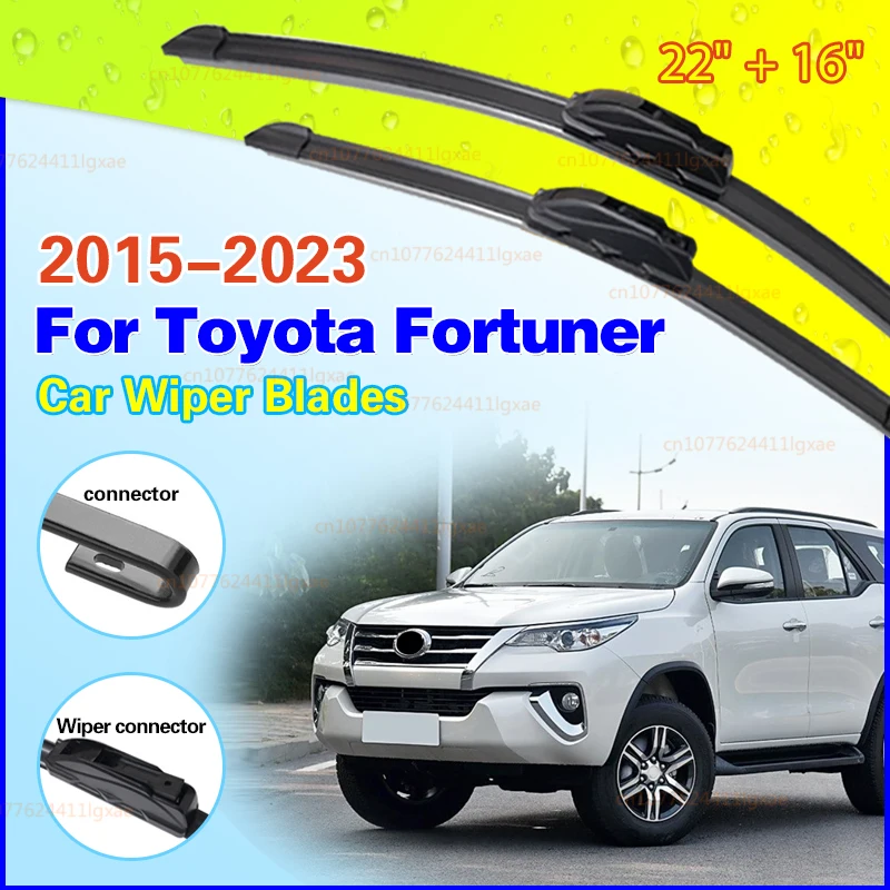 

Wiper Front Hybrid Wiper Blades For Toyota Fortuner AN150 AN160 2015 - 2023 Windshield Windscreen Window Brushes 22"+16"