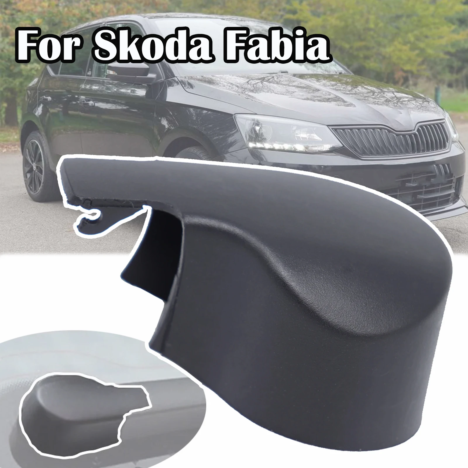 

For Skoda Fabia 3 Mk3 NJ 2014 2015 2016 2017 2018 2019 2020 Rear Windshield Windscreen Window Wiper Arm Rocker Bolt Cover Cap