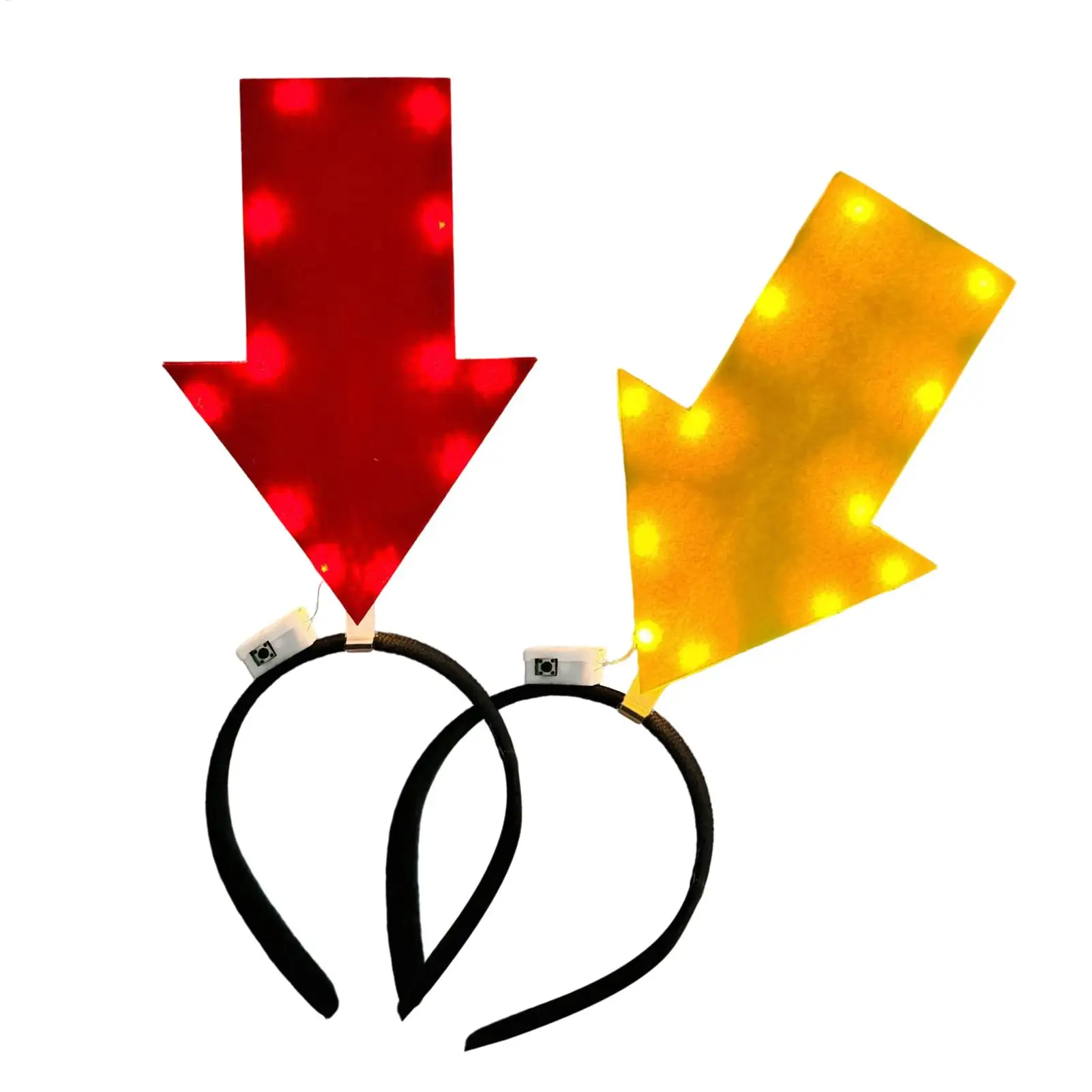 Hot 1pcs Led Light Up Unique Arrow Light Headband Glow Funny Novelty Hair Hoop Girl Headgear Holiday Hair Hoop Costume Headpiece