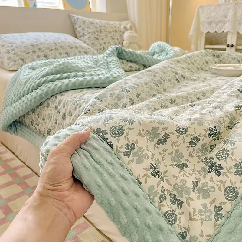 

High-End Pure Cotton Soybean Duvet Adult Winter Comforter Double Size Bedding Quilt Warmth Storage Pouch Filling Fiber