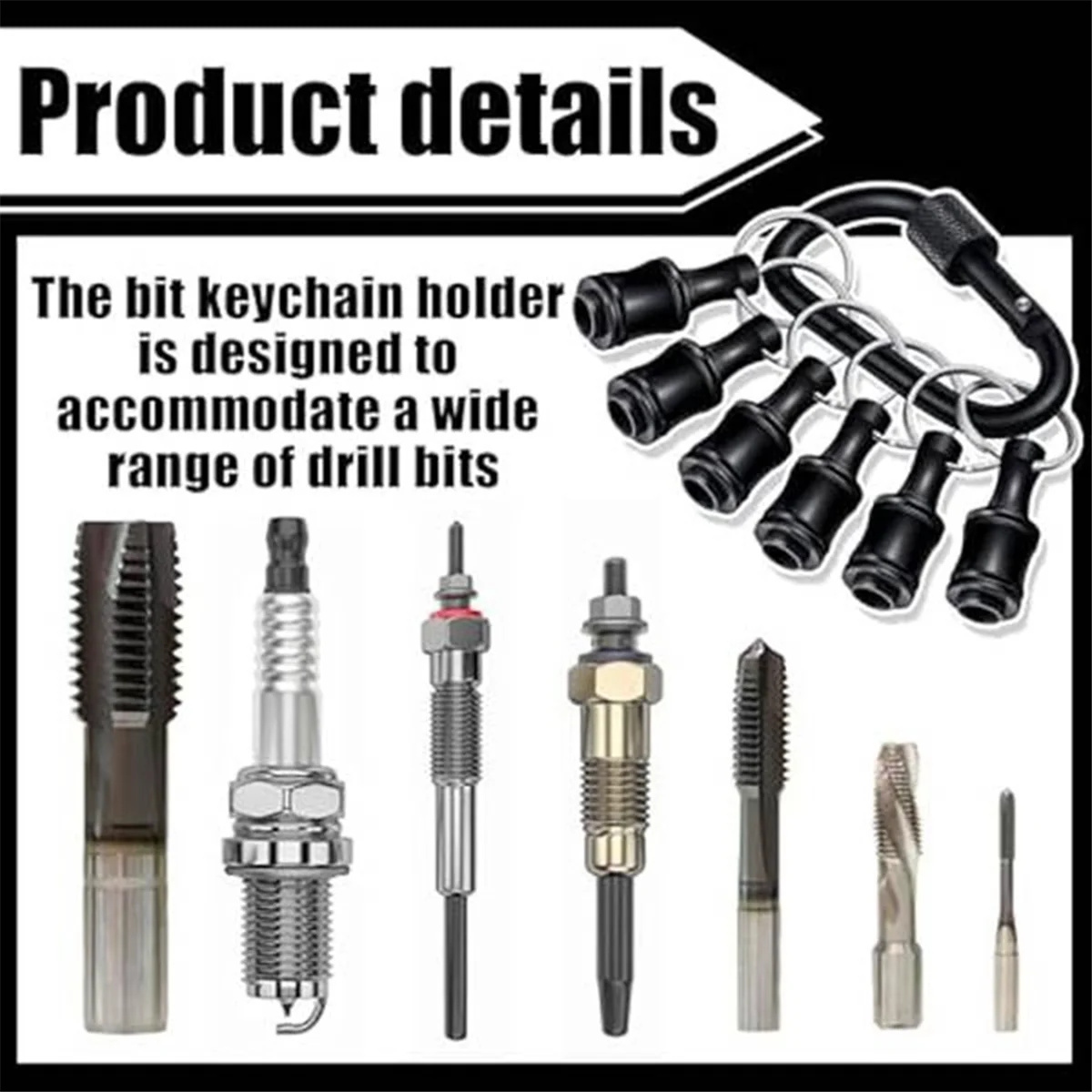 10Set 1/4Inch Portable Screwdriver Bits Holder Hand Extension Bar Drill Bit Screw Adapter Keychain for Screwdrivers