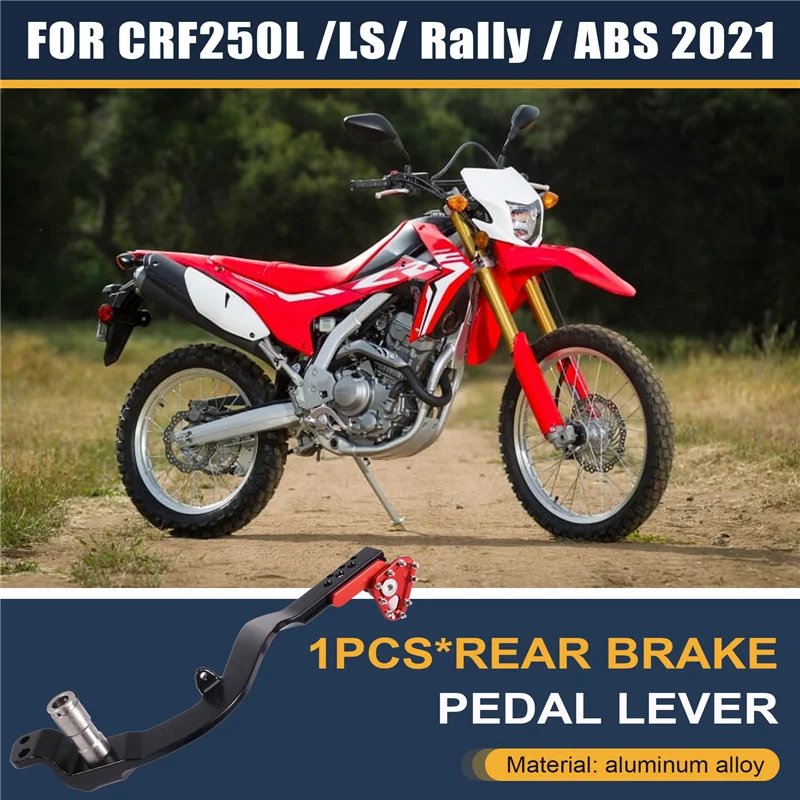 

A96E-длина кованый задний тормозной рычаг с ЧПУ, регулируемый ход для Honda CRF250L/LS/Rally 2021-2024, педаль тормоза, черный с красным
