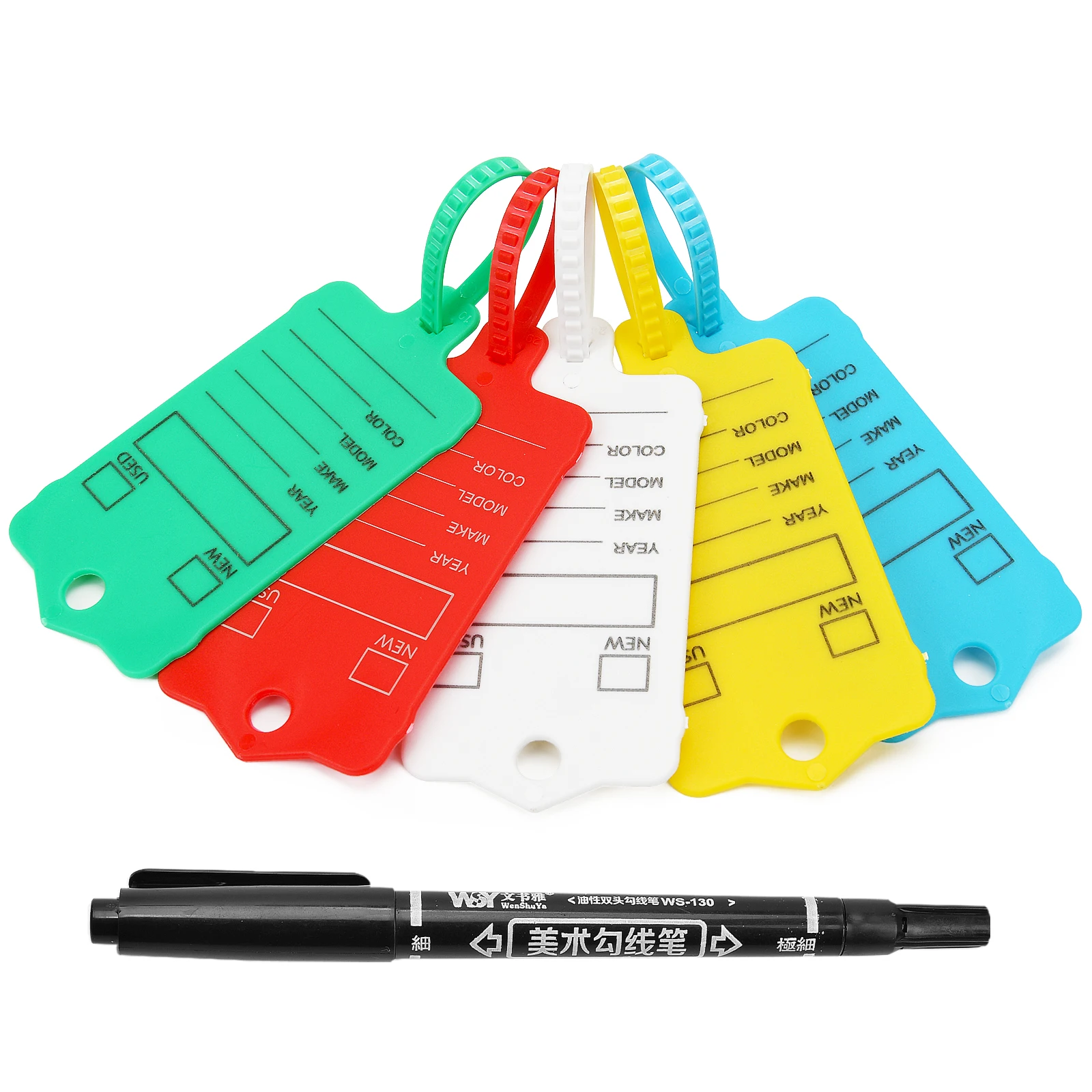 Secure Serial Numbered Plastic Seals - Disposable Pull Tite Tamper-Proof Tags for Apparel, Footwear & Storage Management
