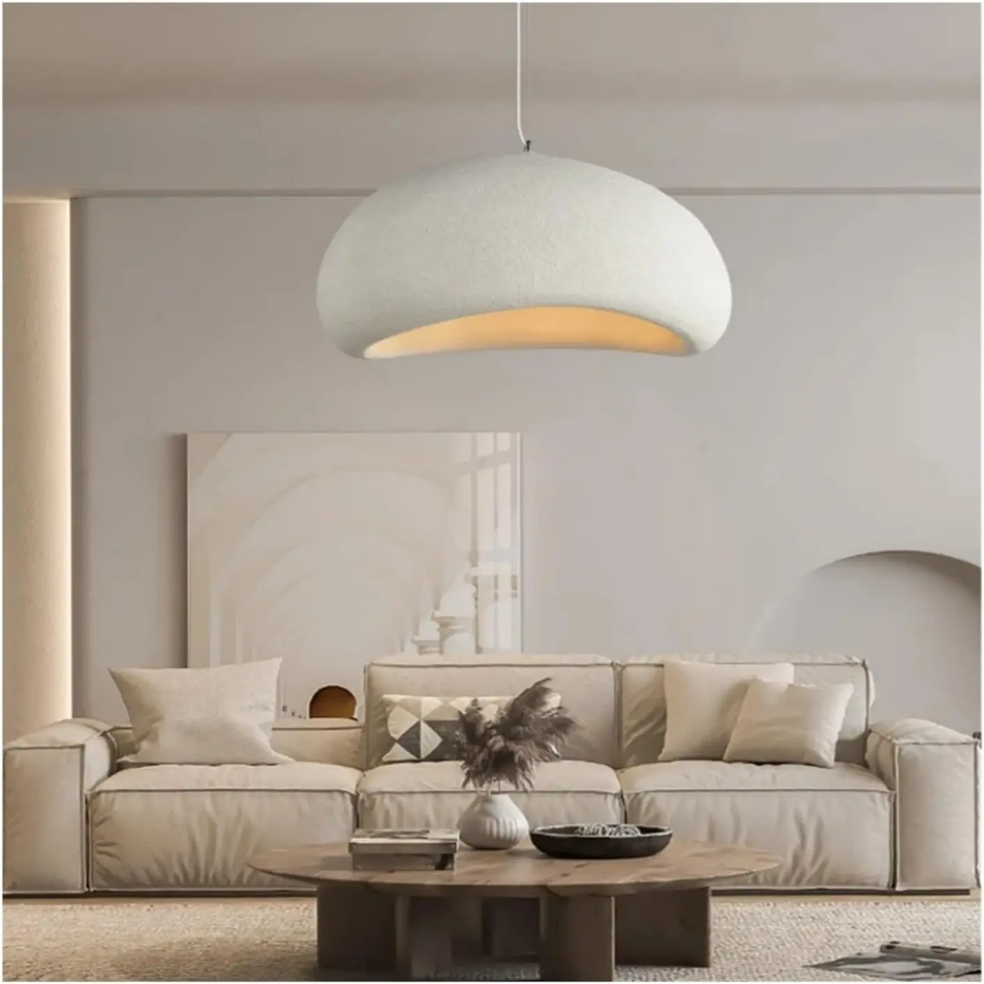 E27 قلادة Led 30 50cm البيضاوي الراتنج معلقة متوافق مع تركيبات إضاءة الثريا مصباح غرفة الطعام ، سقف الإضاءة قلادة #1