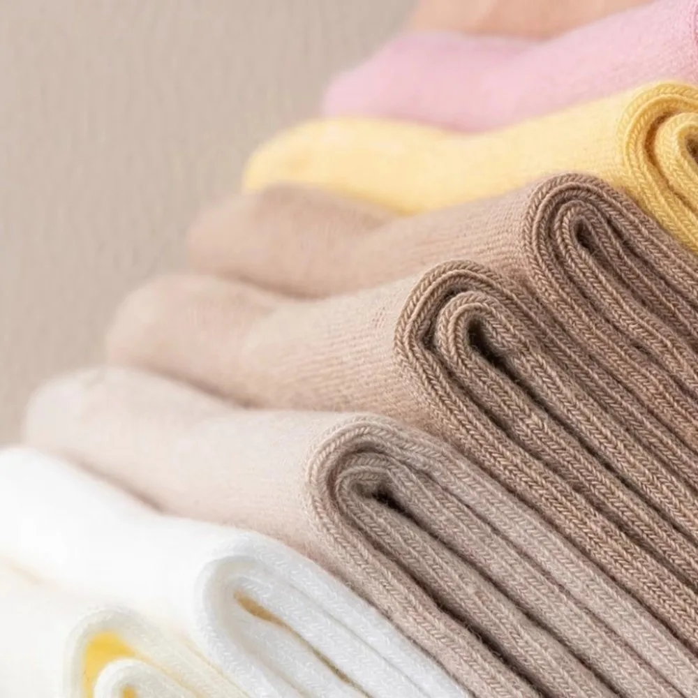 Casual No Bone Mid Tube Socks Solid Color Seamless Roll Top Slouch Socks Soft Breathable Versatile Casual Stack Socks All Season