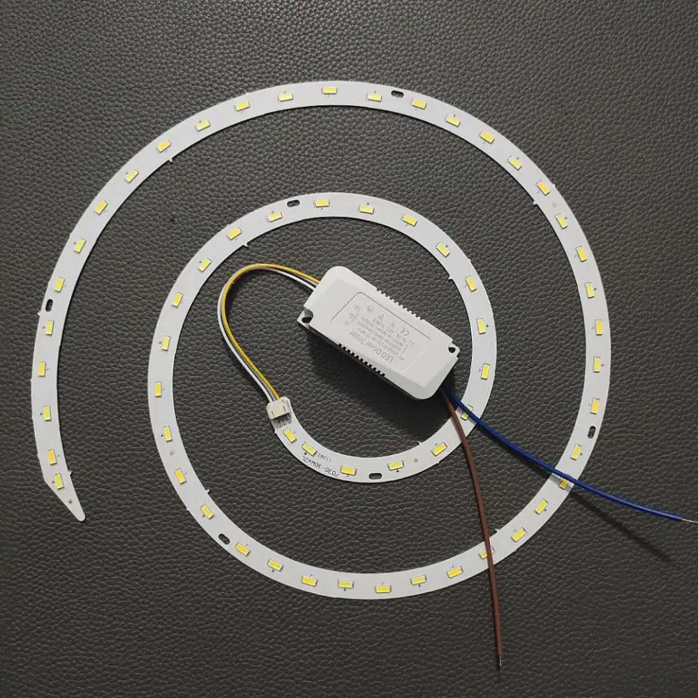 

LED Two-color Three-color Ceiling Lamp Retrofit Plate Ring Light Source Modified Tube Wick Round Dimming Wick